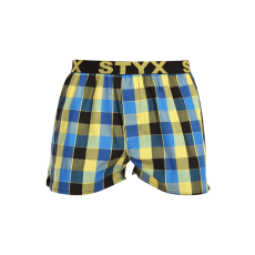  Férfi bő szárú boxeralsók Styx sportos gumipánt többszínben (B1015) XXL