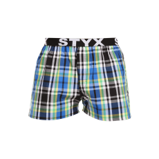  Férfi bő szárú boxeralsók Styx sportos gumipánt többszínben (B1017) XXL