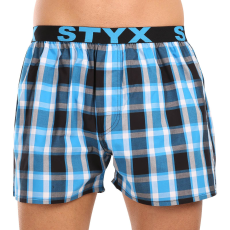  Férfi bő szárú boxeralsók Styx sportos gumipánt többszínben (B1034) XXL
