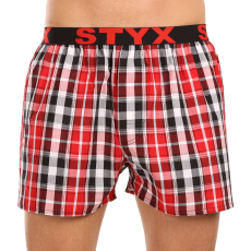  Férfi bő szárú boxeralsók Styx sportos gumipánt többszínben (B1035) M