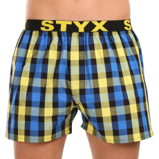  Férfi bő szárú boxeralsók Styx sportos gumipánt többszínben (B1039) XXL