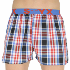  Férfi bő szárú boxeralsók Styx sportos gumipánt többszínben (B837) XXL