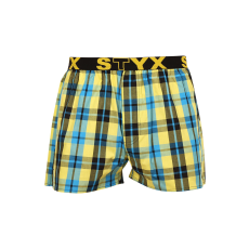 Férfi bő szárú boxeralsók Styx sportos gumipánt többszínben (B933) XXL