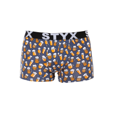 Férfi boxeralsó Styx art sportos gumipánt nagyméretű sör (R1357) 3XL férfi alsó