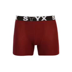  Férfi boxeralsó Styx hosszú sportos gumipánt bordó bordó (U1060) L