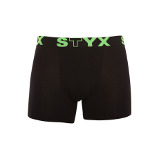  Férfi boxeralsó Styx hosszú sportos gumipánt fekete (U962) L