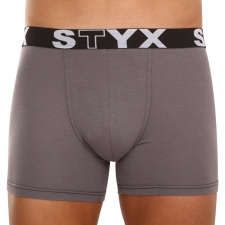 Férfi boxeralsó Styx hosszú sportos gumipánt sötét szürke (U1063) L férfi alsó
