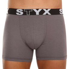 Férfi boxeralsó Styx hosszú sportos gumipánt sötét szürke (U1063) XXL