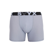 Férfi boxeralsó Styx hosszú sportos gumipánt világosszürke (U1067) XL férfi alsó