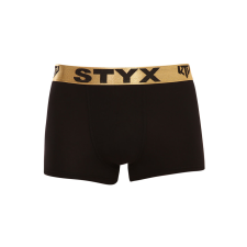 Férfi boxeralsó Styx / KTV sportos gumipánt fekete - arany elasztikus (GTZ960) M férfi alsó