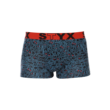 Férfi boxeralsó Styx művészet sportos gumipánt firkálás (G1256) S férfi alsó