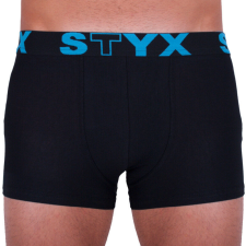  Férfi boxeralsó Styx sportos gumipánt nagyméretű fekete (R961) 4XL férfi alsó