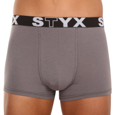 Férfi boxeralsó Styx sportos gumipánt nagyméretű sötét szürke (R1063) 5XL férfi alsó
