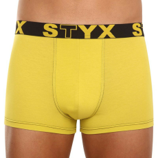  Férfi boxeralsó Styx sportos gumipánt zöld és sárga (G1065) S