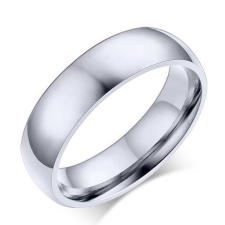  Férfi jegygyűrű, karikagyűrű, klasszikus stílusú, rozsdamentes acél, ezüst színű, 11-es méret gyűrű