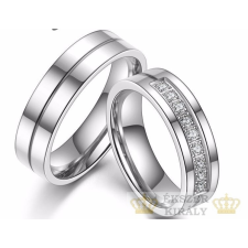  Férfi jegygyűrű, karikagyűrű, rozsdamentes acél, ezüstszínű, 9-es méret gyűrű