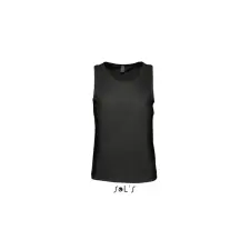  Férfi JUSTIN ujjatlan pamut póló-trikó, SOLS SO11465, Deep Black-M férfi póló