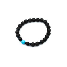  Férfi lávaköve ásvány karkötő türkizzel karkötő