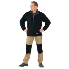  Férfi polár pulóver, fekete-szürke, 360 g/m² (03460) munkaruha