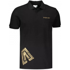  Férfi póló gallérral ALTISPORT ALM013203 FEKETE ÉS ARANY méret: 4XL