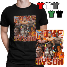 FÉRFI PÓLÓ MINTÁK - IRON MIKE TYSON BOXING MMA FIGHTING CAGE - M férfi póló