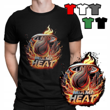  Férfi póló póló - Miami Heat kosárlabda NBA - XXXL 3XL férfi póló