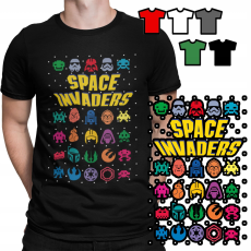  FÉRFI PÓLÓ PÓLÓ MINTÁK VÁLASZTÁS - SPACE INVADERS JÁTÉKOK ÜNNEP - XXL