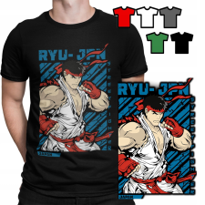 FÉRFI PÓLÓ VÁLASZTÁSI MINTÁK - RETRO RYU JÁTÉKOK - JPN JÁTÉKOKBÓL - XXXL 3XL férfi póló