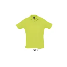  Férfi  SUMMER II rövid ujjú galléros piké pamut póló, SOLS SO11342, Apple Green-M