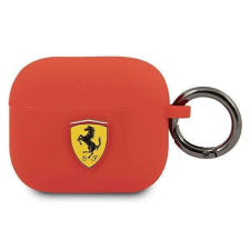 Ferrari Airpods 3 szilikon tok akasztóval, piros, Ferrari FEA3SILRE fülhallgató, fejhallgató tok