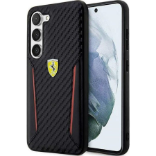 Ferrari Carbon Contrast Edges Samsung Galaxy S23+ karbon hátlap tok, fekete (FEHCS23MNPYK) tok és táska