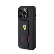  Ferrari Carbon Grip Stand Case for iPhone 15 Pro Max fekete (FEHCP15XGSNCAK) tok és táska
