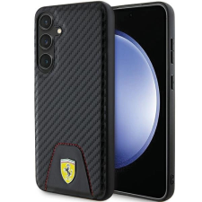 Ferrari Carbon Stitched Bottom tok Samsung Galaxy S24 Plus - fekete tok és táska