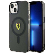 Ferrari FEHMP14SURKK iPhone 14 / 15 / 13 6.1&quot; fekete keménytok áttetsző Magsafe tok és táska