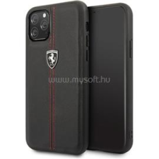 Ferrari GEN iPhone 11 Pro Max függőlegesen csíkozott fekete kemény bőrtok (FEHDEHCN65BK) tok és táska