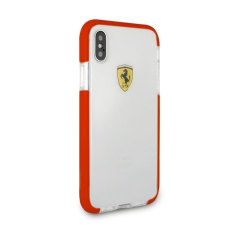 Ferrari iPhone X tok átlátszó-piros (FEGLHCPXRE) tok és táska
