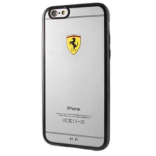 Ferrari keménytok FEHCP6LBK iPhone 6/6S Plus Racing Shield átlátszó fekete tok tok és táska