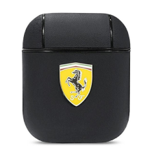 Ferrari On Track Apple AirPods bőr tok, fekete audió kellék