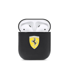 Ferrari On Track Apple AirPods Bőr Tok - Fekete audió kellék