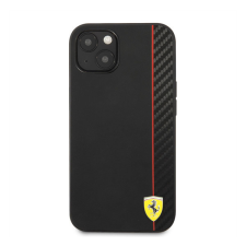 Ferrari On Track Apple iPhone 13 mini karbon hátlap tok, fekete tok és táska