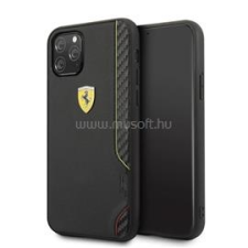 Ferrari On Track iPhone 11 Pro Max fekete puha PU gumitok (FESITHCN65BK) tok és táska
