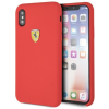 Ferrari Szilikon SF tok pajzs logóval iPhone X/XS piros