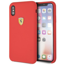 Ferrari Szilikon SF tok pajzs logóval iPhone X/XS piros tok és táska
