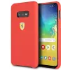 Ferrari Szilikon SF tok pajzs logóval Samsung Galaxy S10 Lite piros