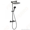 Ferro TREVI BLACK zuhanyrendszer termosztátos TRV7U-BL csapteleppel