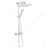 Ferro - Trevi Square zuhanyszett fejzuhannyal, kézizuhannyal, termosztátos csapteleppel, NP75SQ-TRV7U