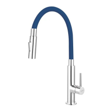Ferro Zumba Slim 2F konyhai csaptelep kék színű, flexibilis kifolyóval csaptelep