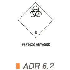  Fertözö anyag ADR 6.2 információs címke