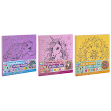  Fess számok szerint csillogós vásznon, 25x25 cm kreatív és készségfejlesztő