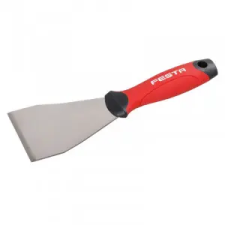Festa Kaparó spatula 75mm élezett Inox gumírozott nyéllel Festa kőműves és burkoló szerszám